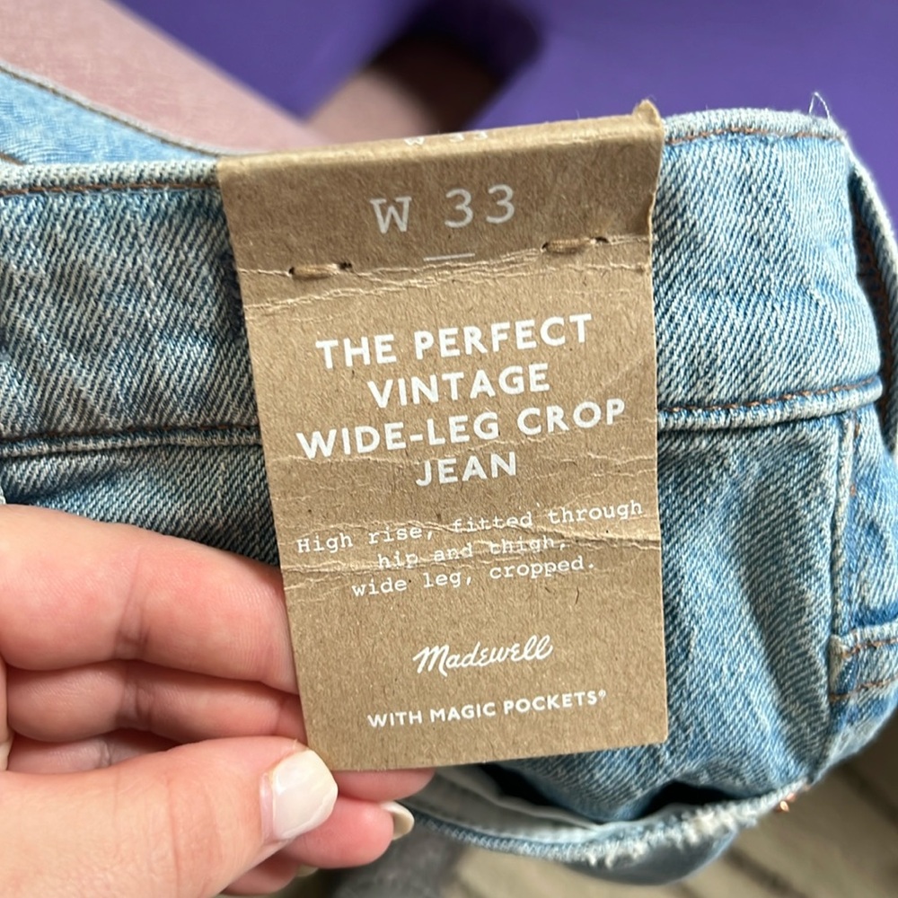 Madewell Perfect Vintage Wide-Leg Crop Jean